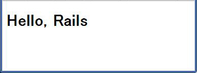 Hello, Rails